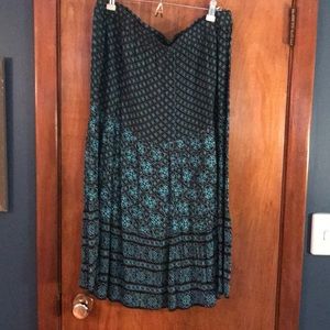 Long below knee skirt